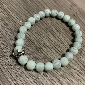 White marble crown bracelet